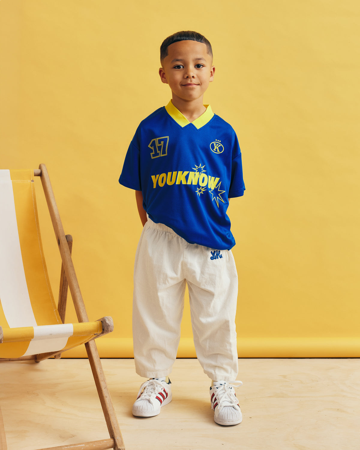 Kids Football Top | Blue-3