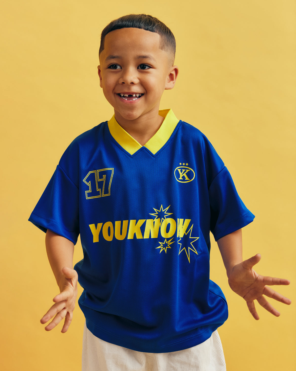Kids Football Top | Blue-2