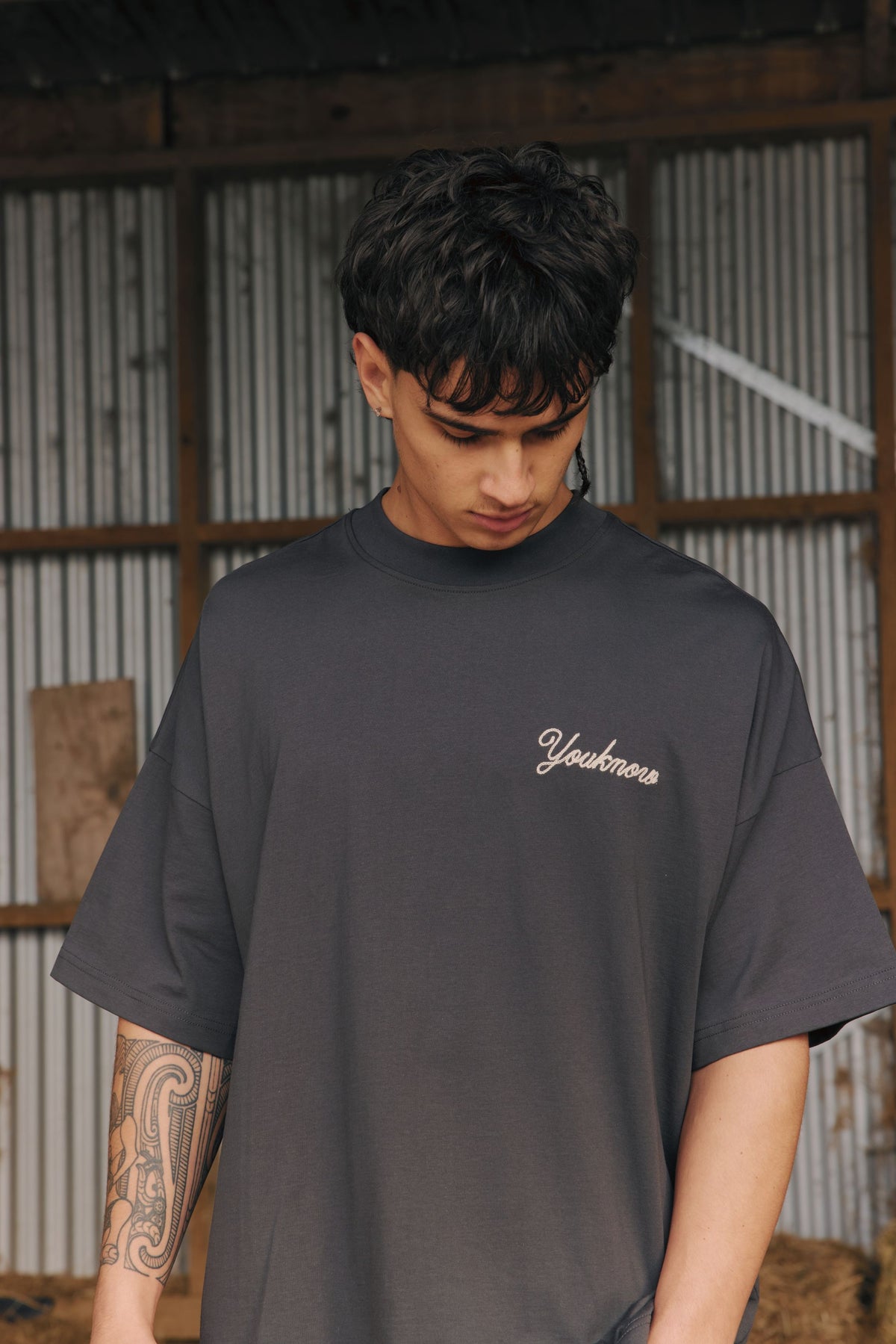 Edition Box Tee | Charcoal-4