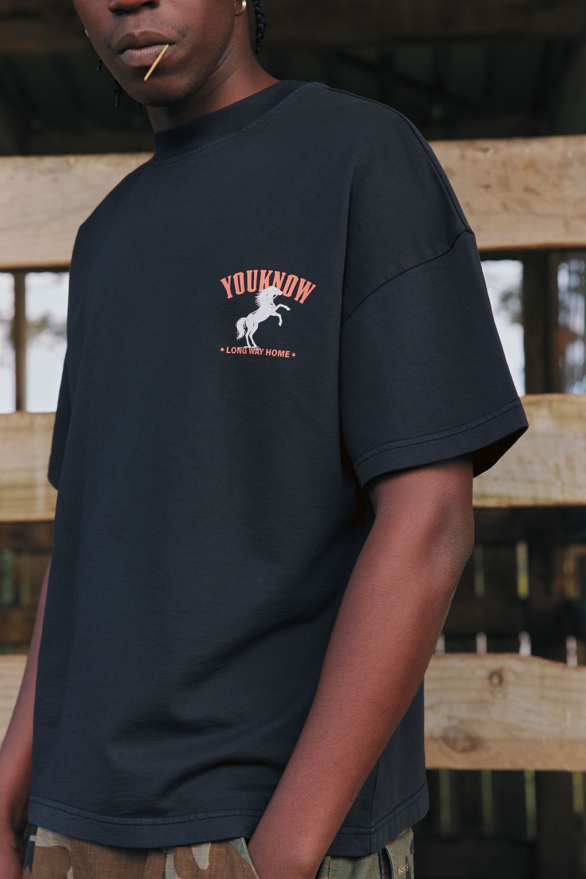 Stallion Box Vintage Tee | Black-4