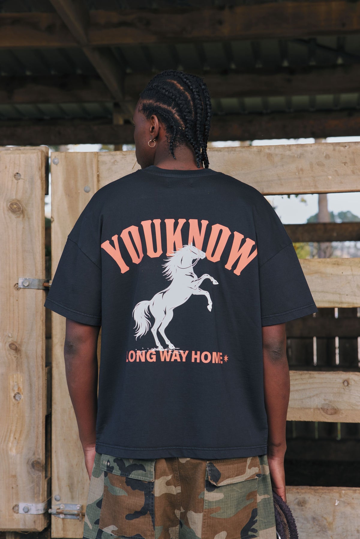 Stallion Box Vintage Tee | Black-3