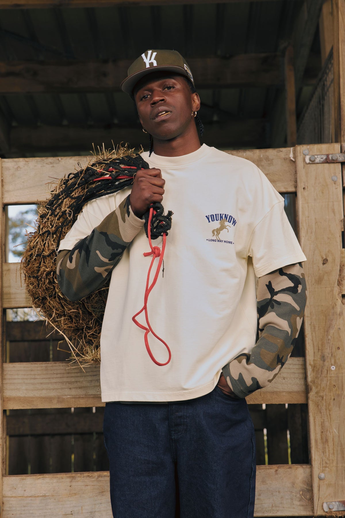 Stallion Box Vintage Tee | Off White
