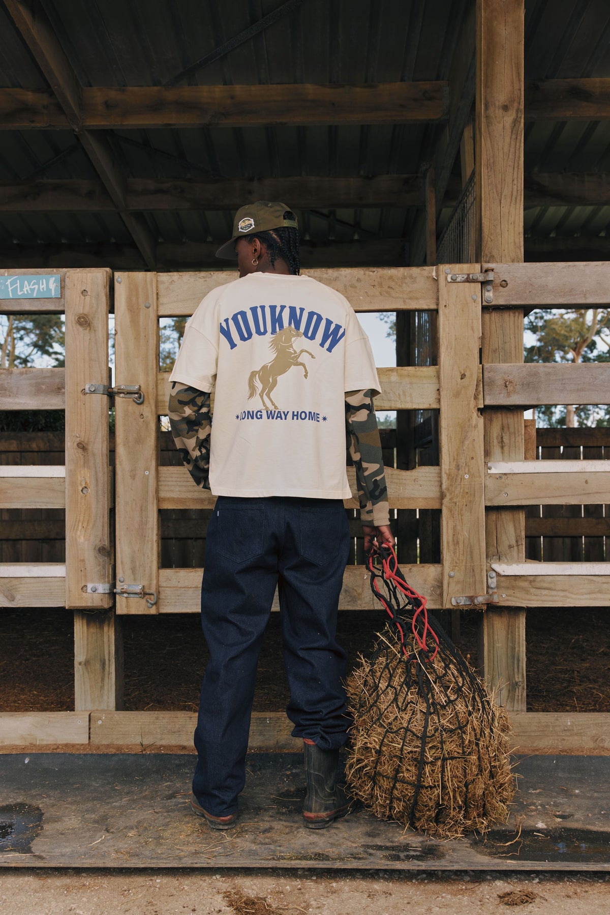 Stallion Box Vintage Tee | Off White-3