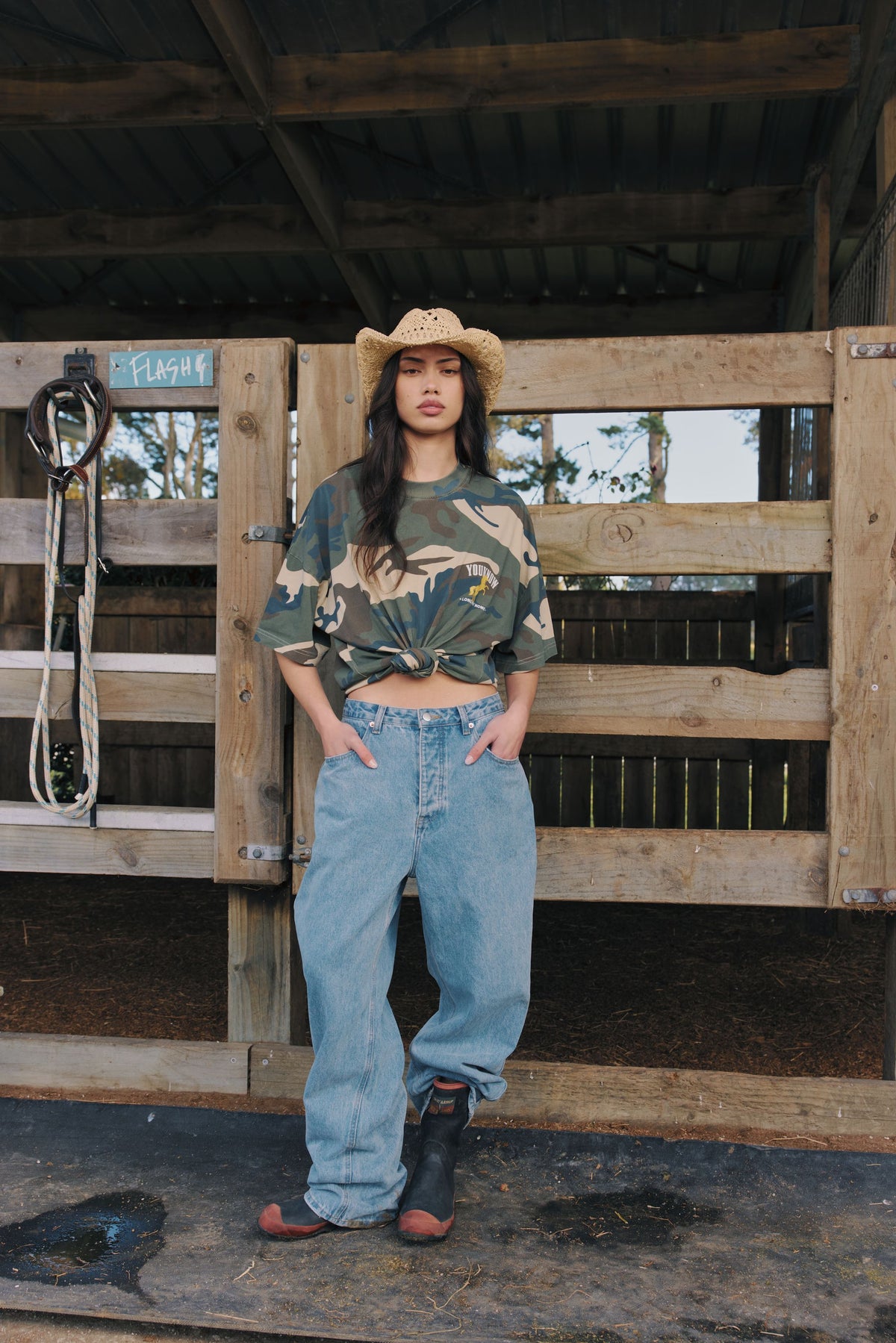 Stallion Box Vintage Tee | Camo