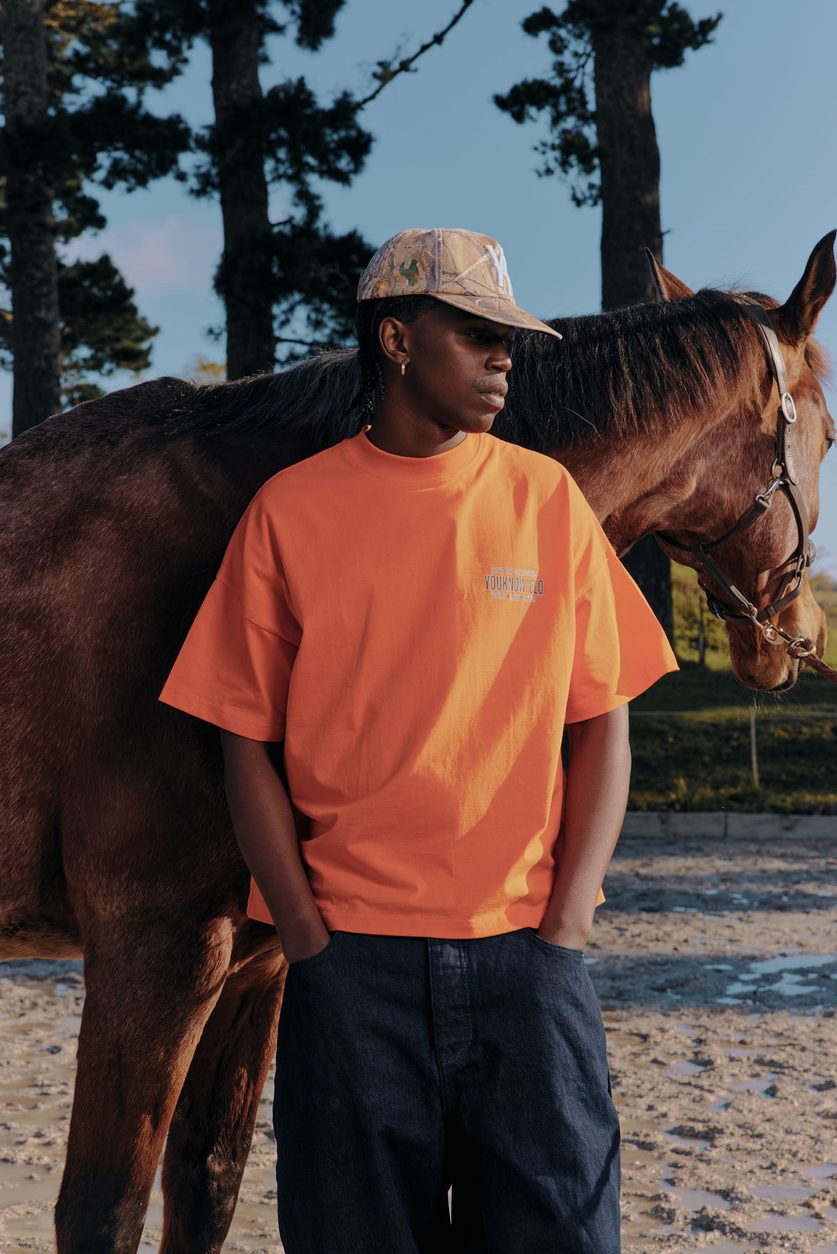 Out Of Service Box Tee | Orange-4