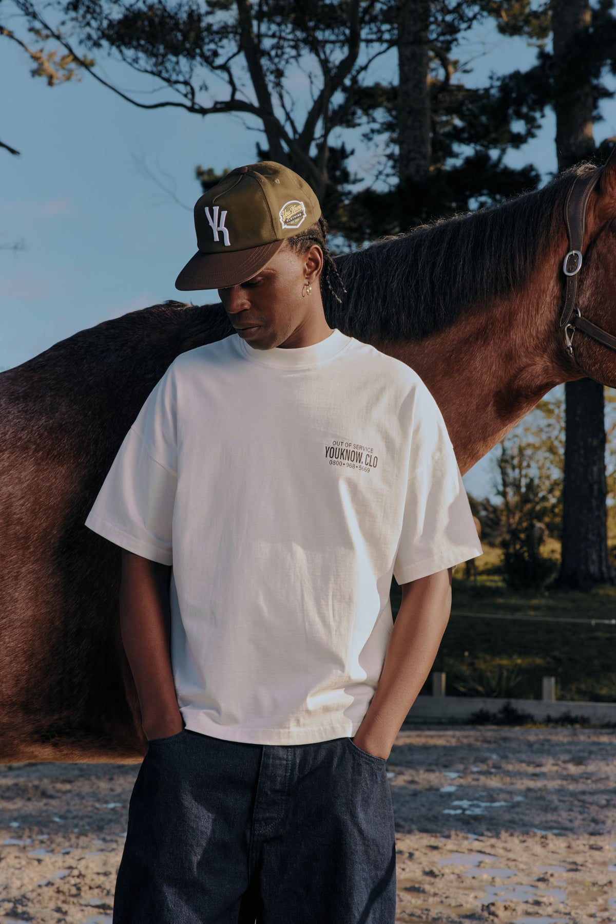 Out Of Service Box Tee | Marshmallow-3