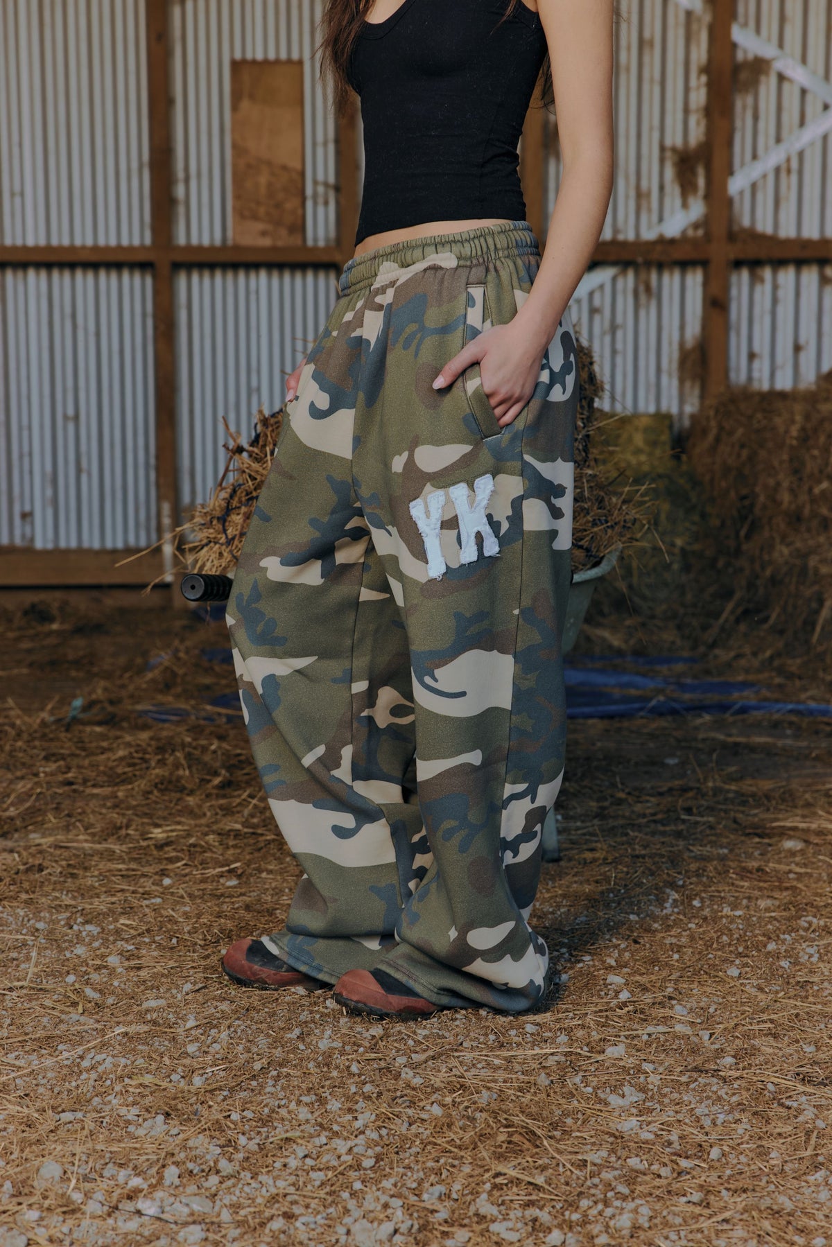 Wide Leg Pants | Camo