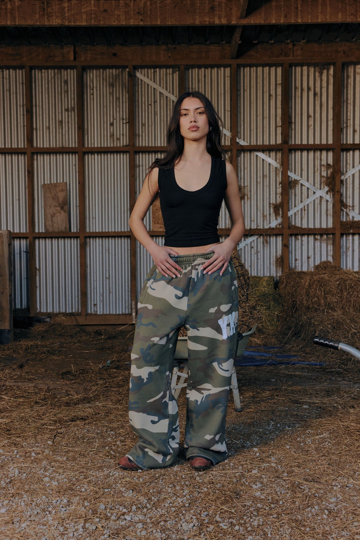 Wide Leg Pants | Camo