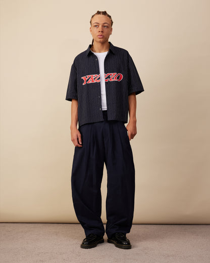 Barrel Leg Pants | Dark Navy