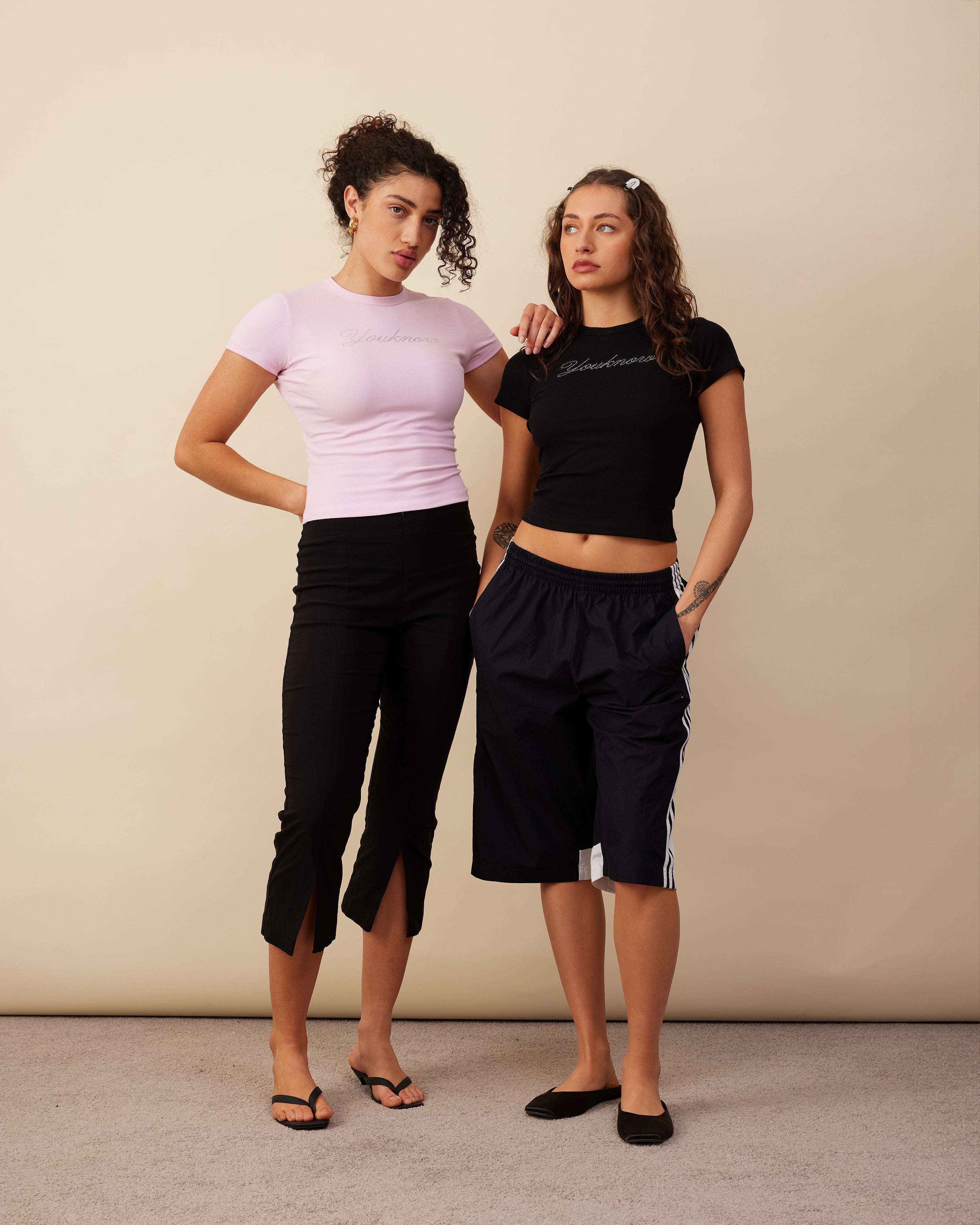 Diamante Baby Tee | Baby Pink-4