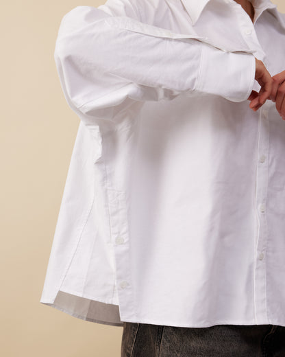Double Pocket Longsleeve Shirt | White