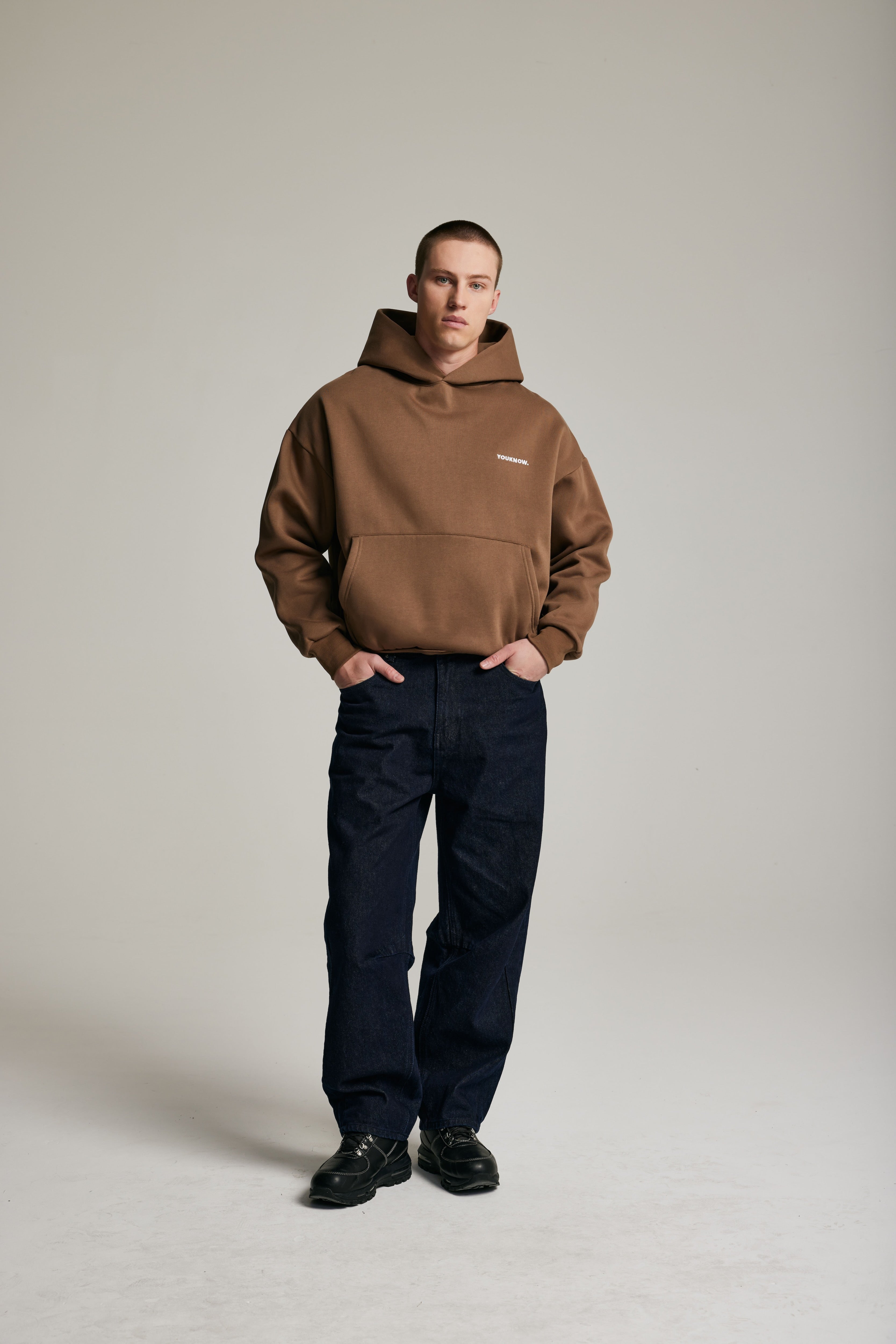 Core Box Hoodie | Latte – YOUKNOW. CLOTHING