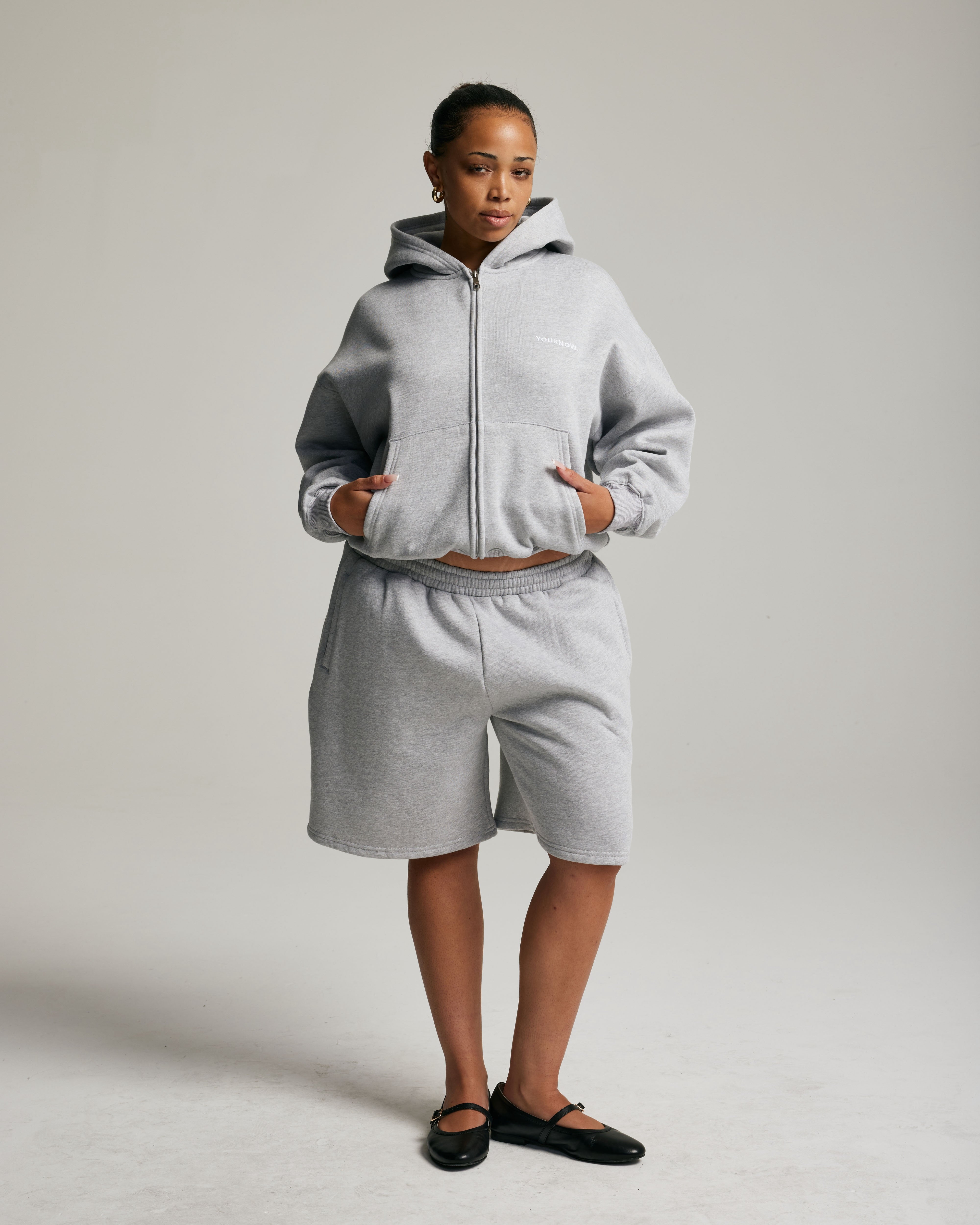 東方神起 ユノ　I-KNOW - HOODIE ZIP-UP SET GRAY Nothing Zip Hoodies – YOUKNOW. CLOTHING