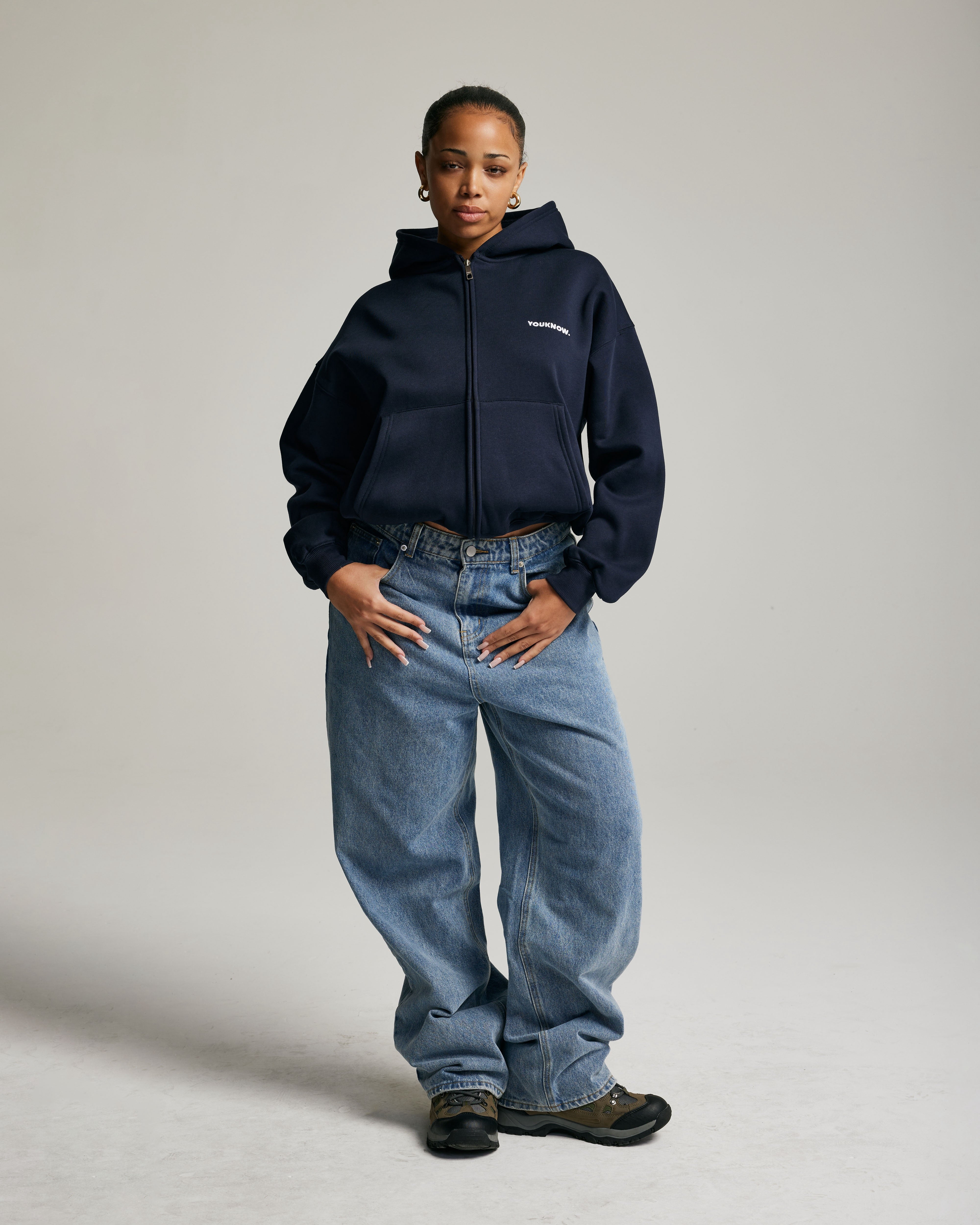 Core Zip Up Hoodie | Navy – YOUKNOW. CLOTHING