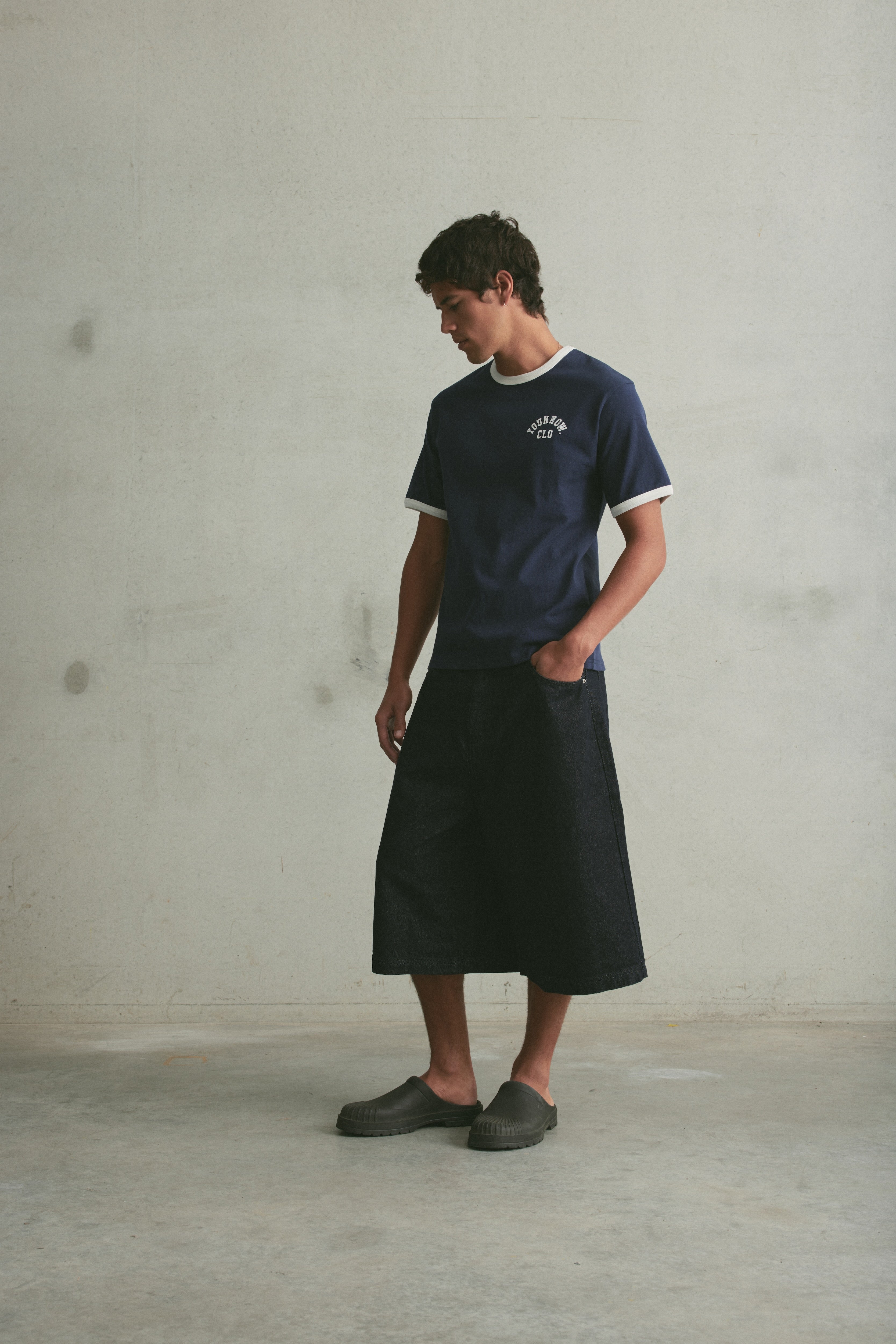 Shrunken Ringer Tee | Navy – YOUKNOW. CLOTHING