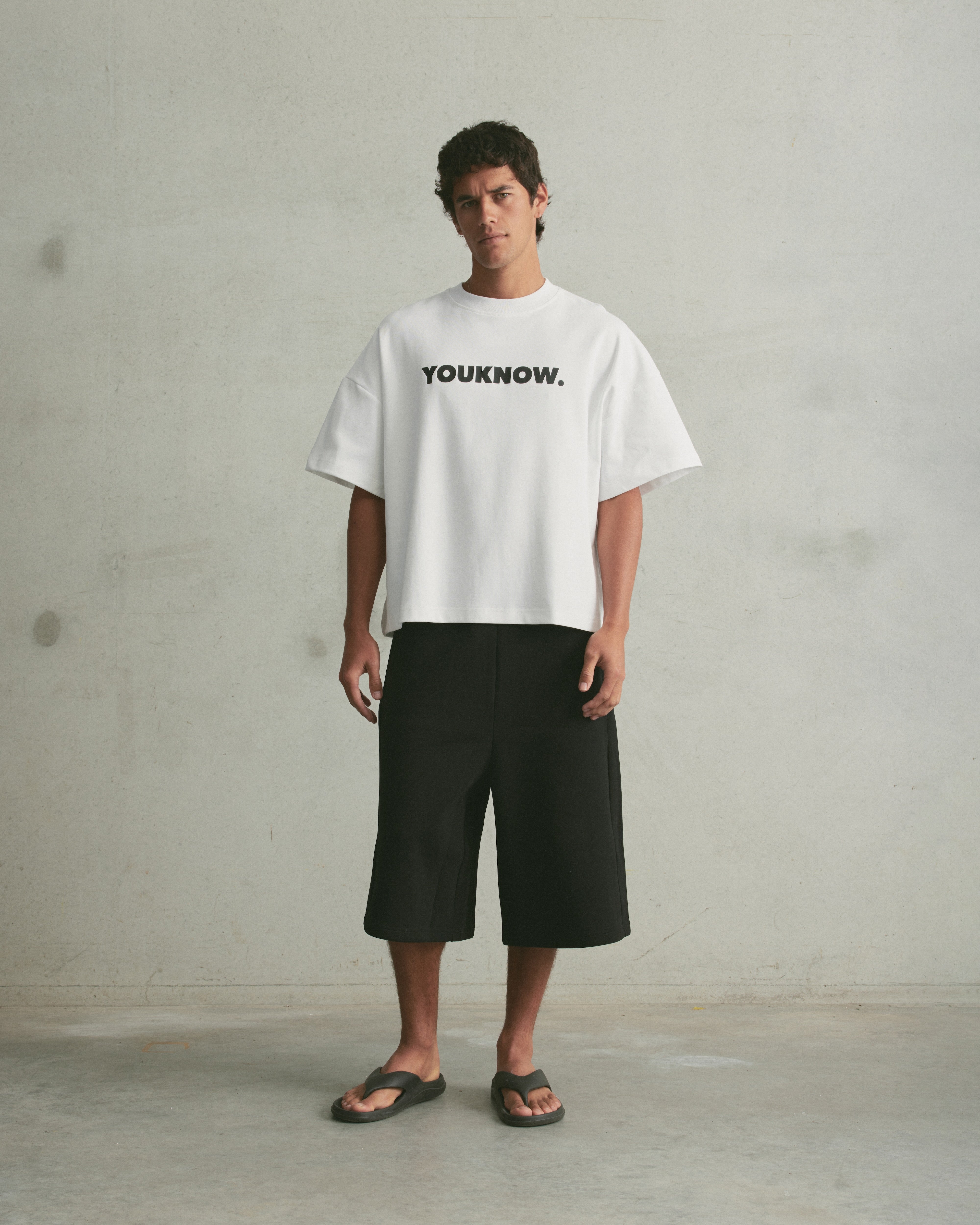 Block Tee | White