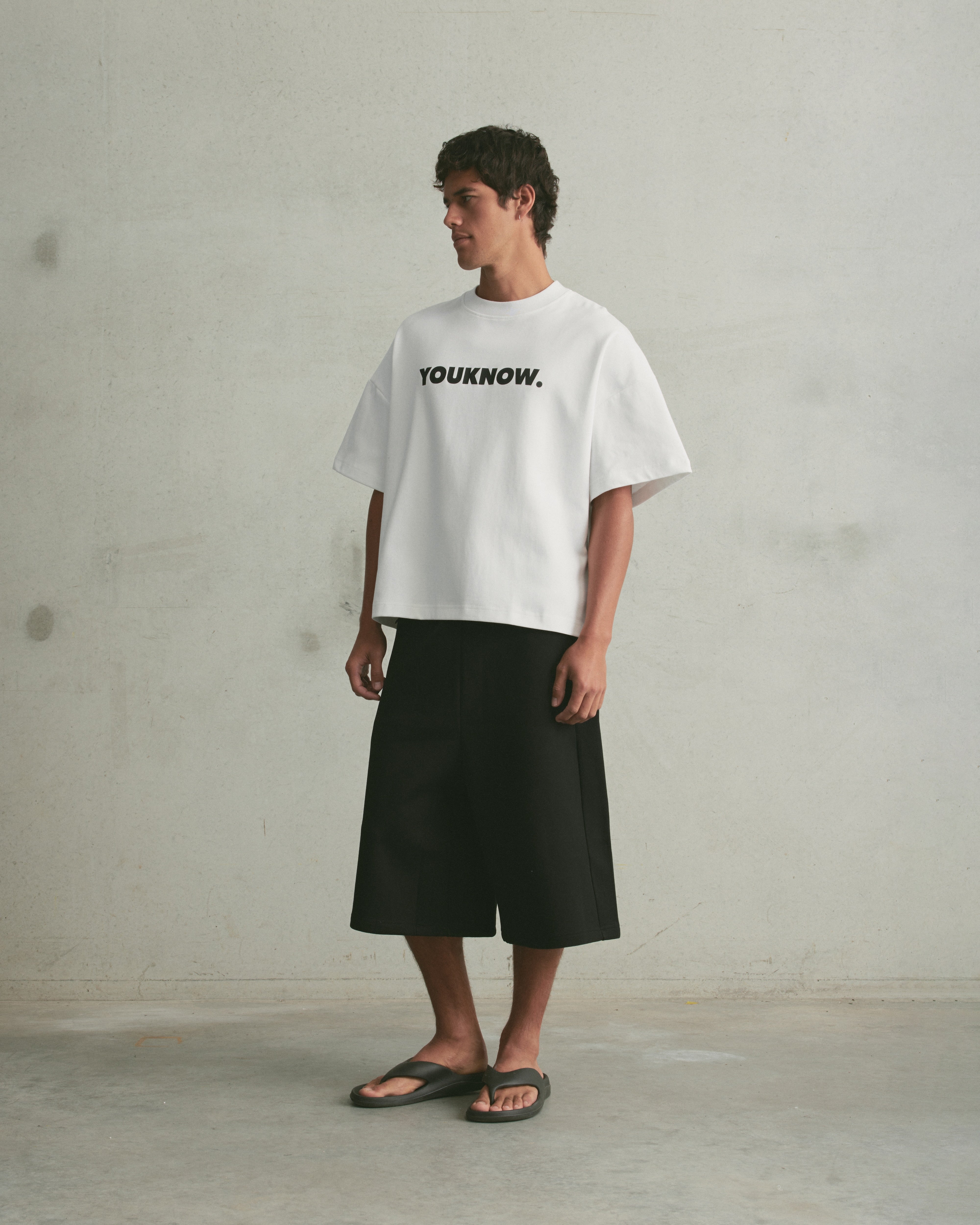 Block Tee | White