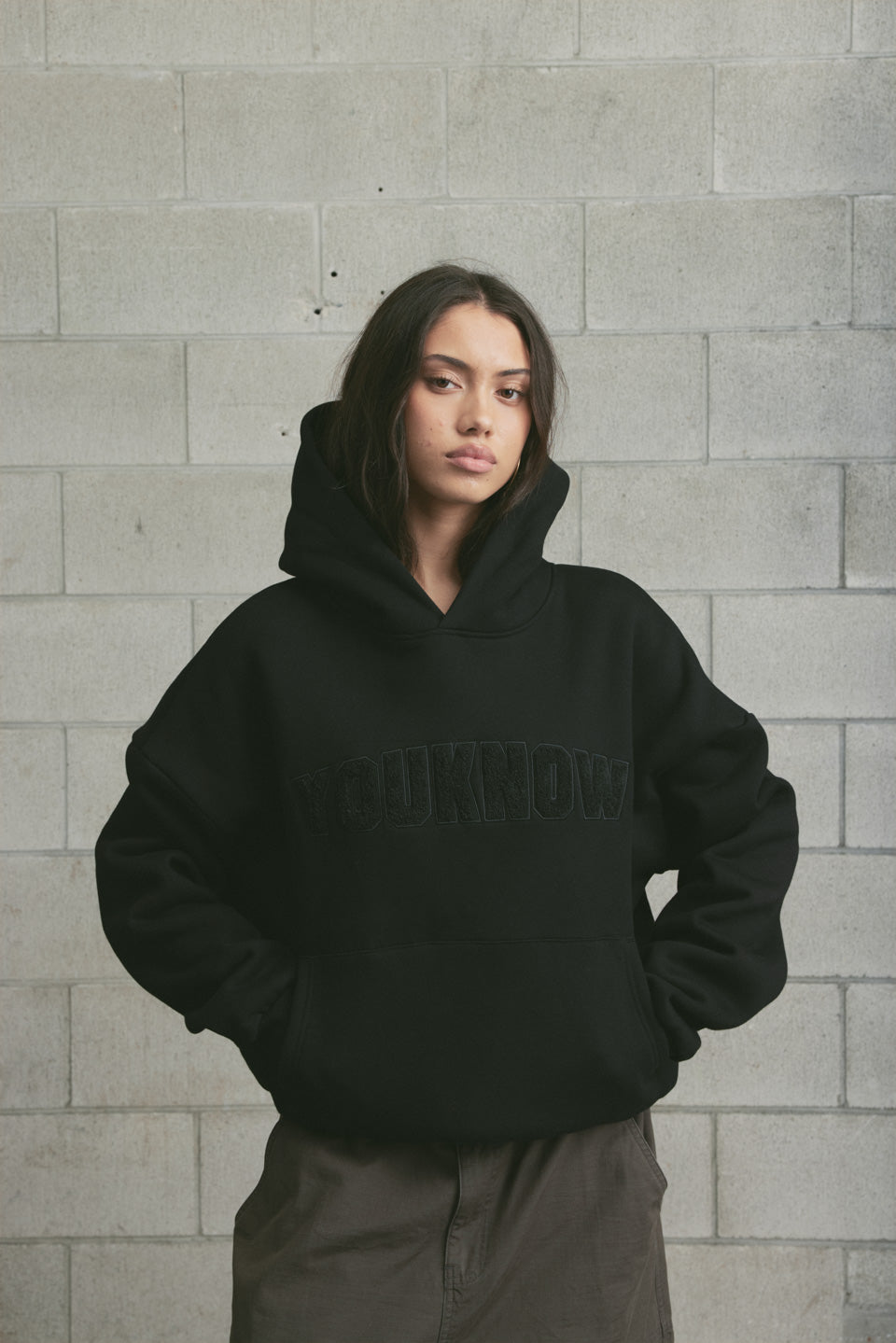 Chenille Hoodie | Black