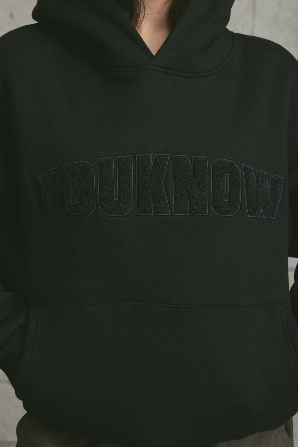 Chenille Hoodie | Black