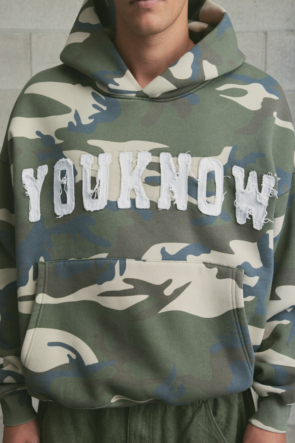 Cotton Applique Hoodie | Camo