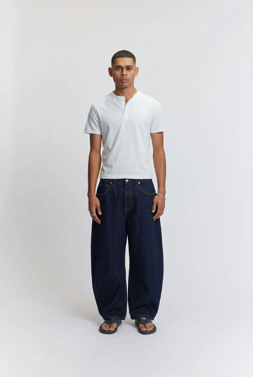 Barrel Leg Jeans | Indigo