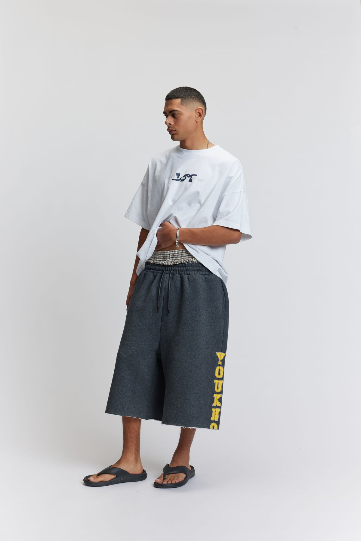 Timeout Baggy Shorts | Washed Charocoal Marle-3
