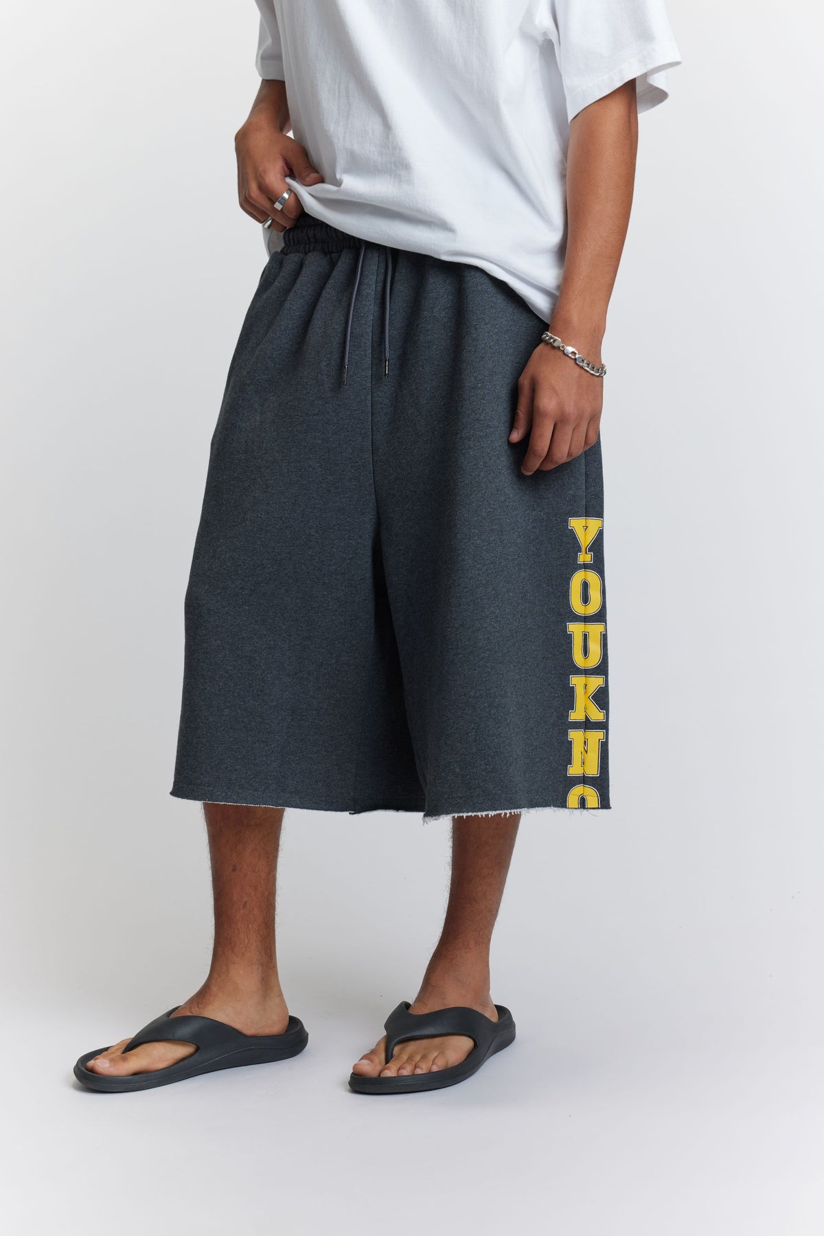 Timeout Baggy Shorts | Washed Charocoal Marle-5