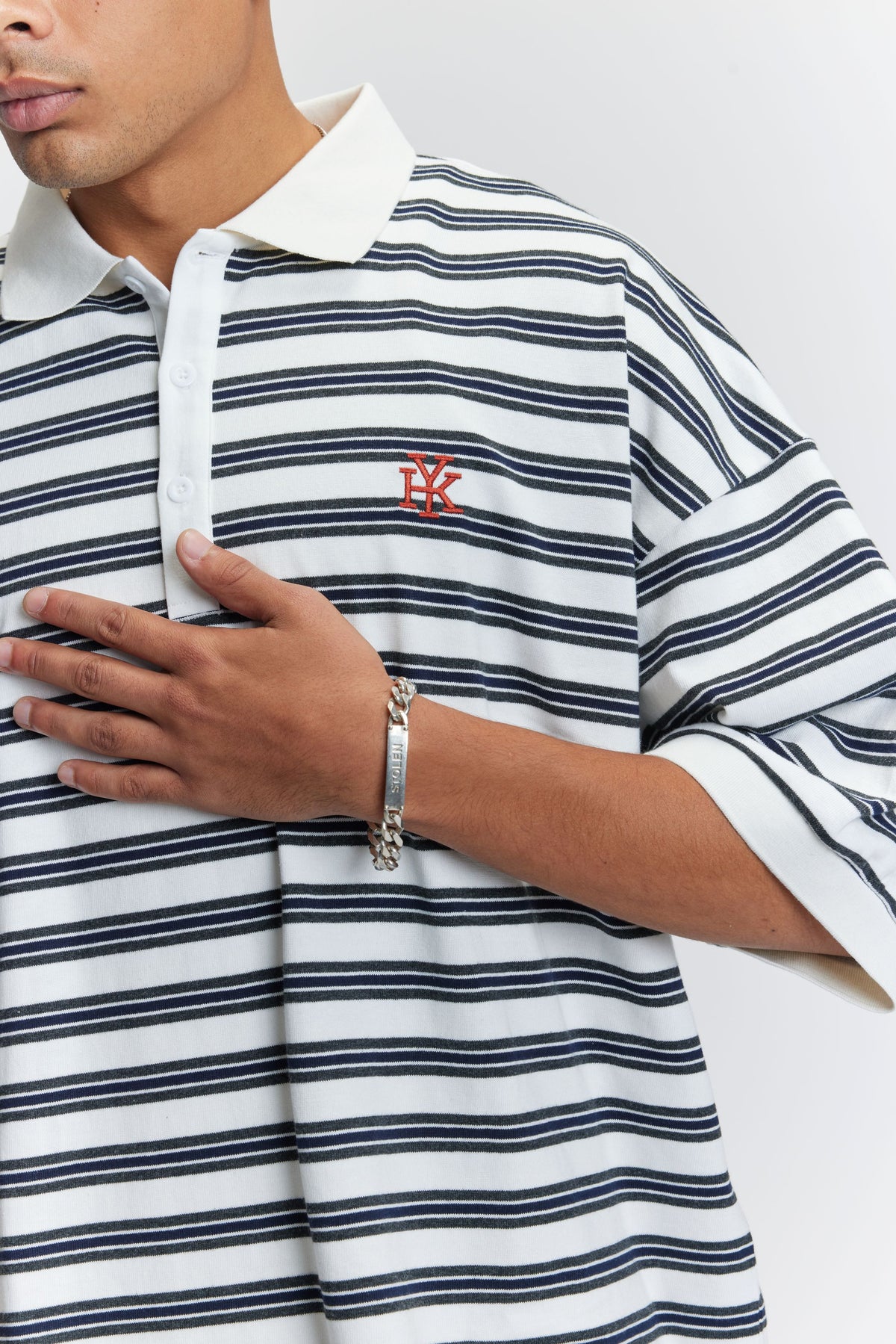 Boxy Polo | Cream Stripe