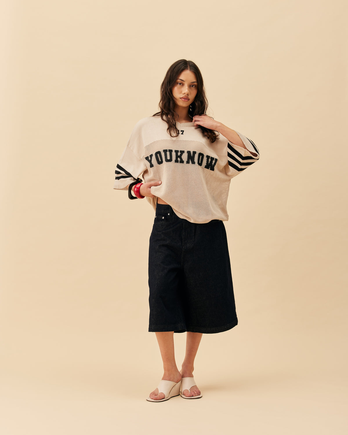 American Football Knit Jersey | Cloud Cream-3