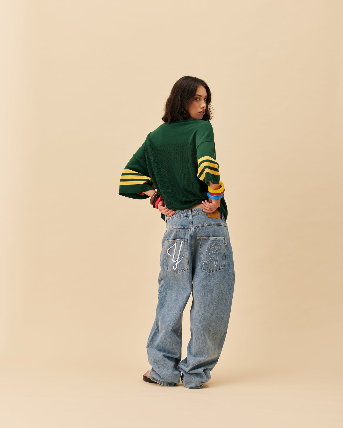 American Football Knit Jersey | Dark Green-6