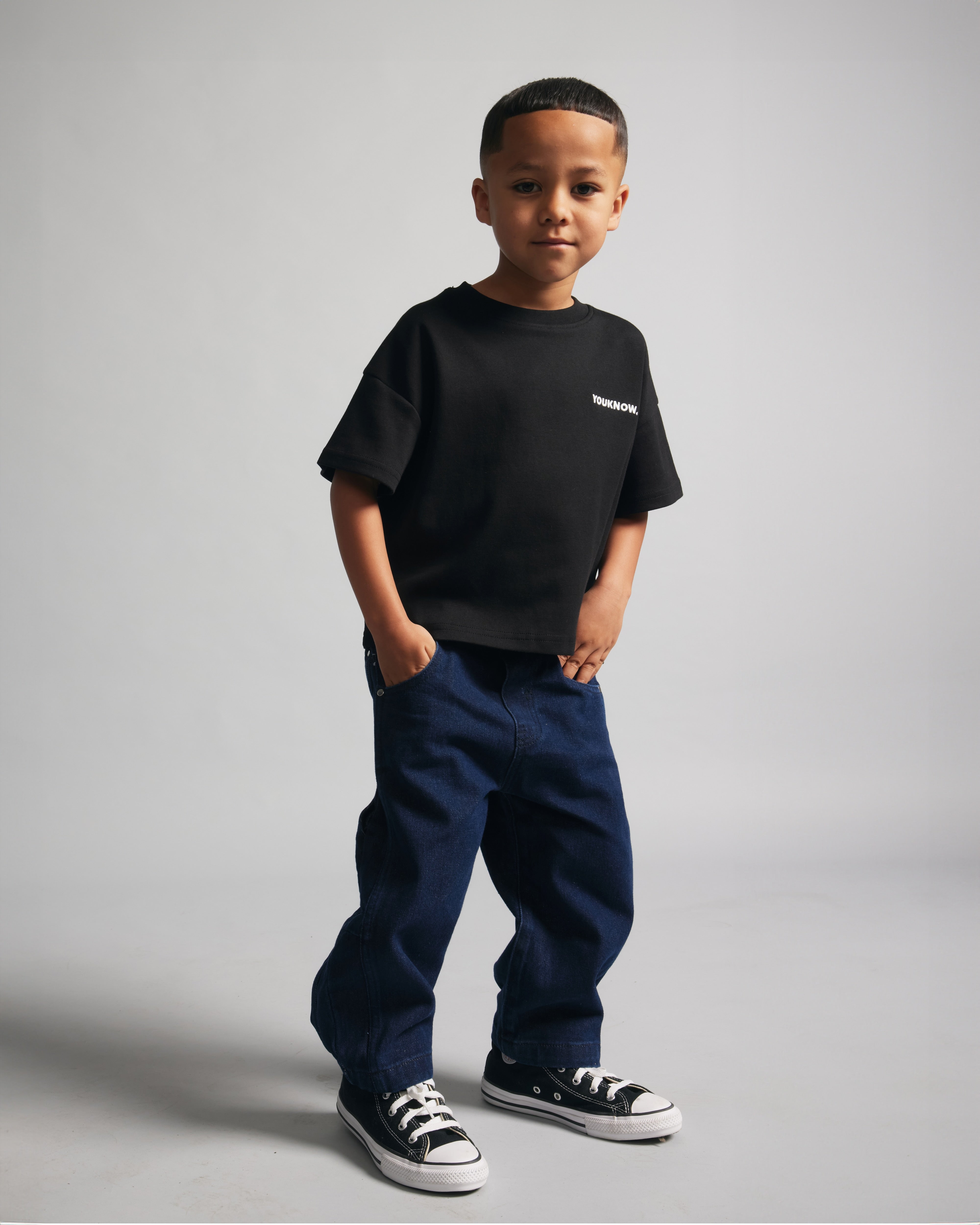 Kids Core Box Tee | Black-4