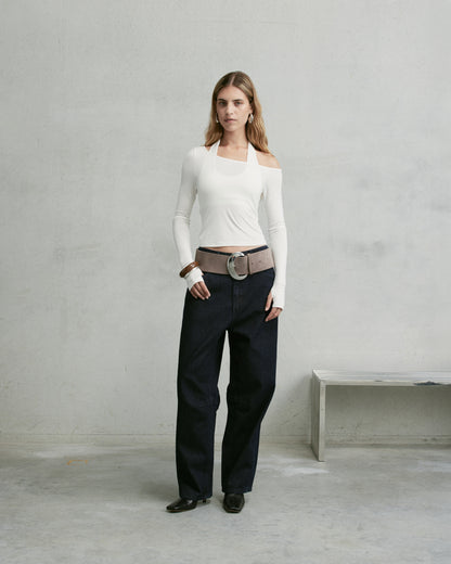 Nothing Layered Halter Longsleeve | Cloud White