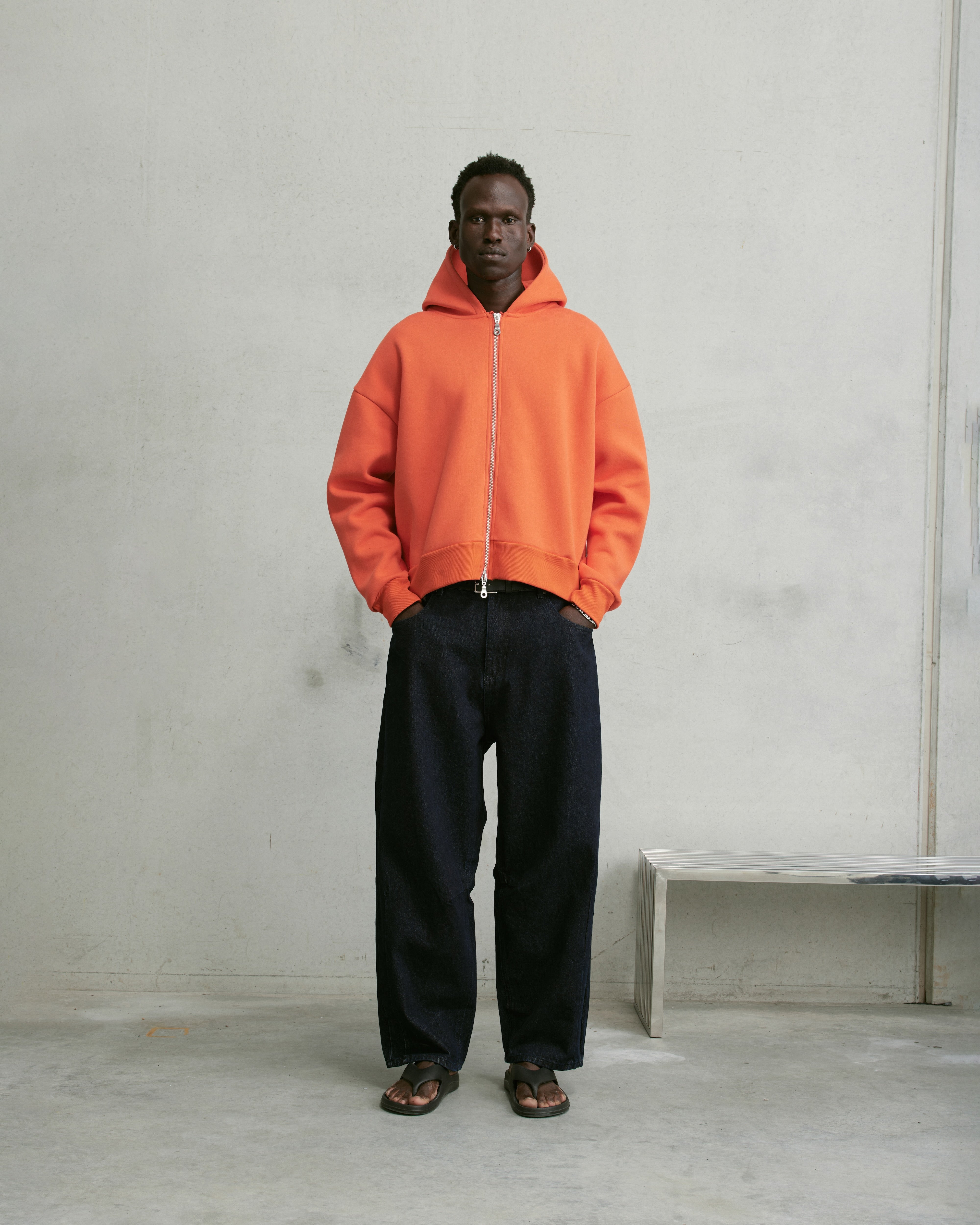 Nothing Zip Up Hoodie 2.0 | Persimmon – YOUKNOW. CLOTHING