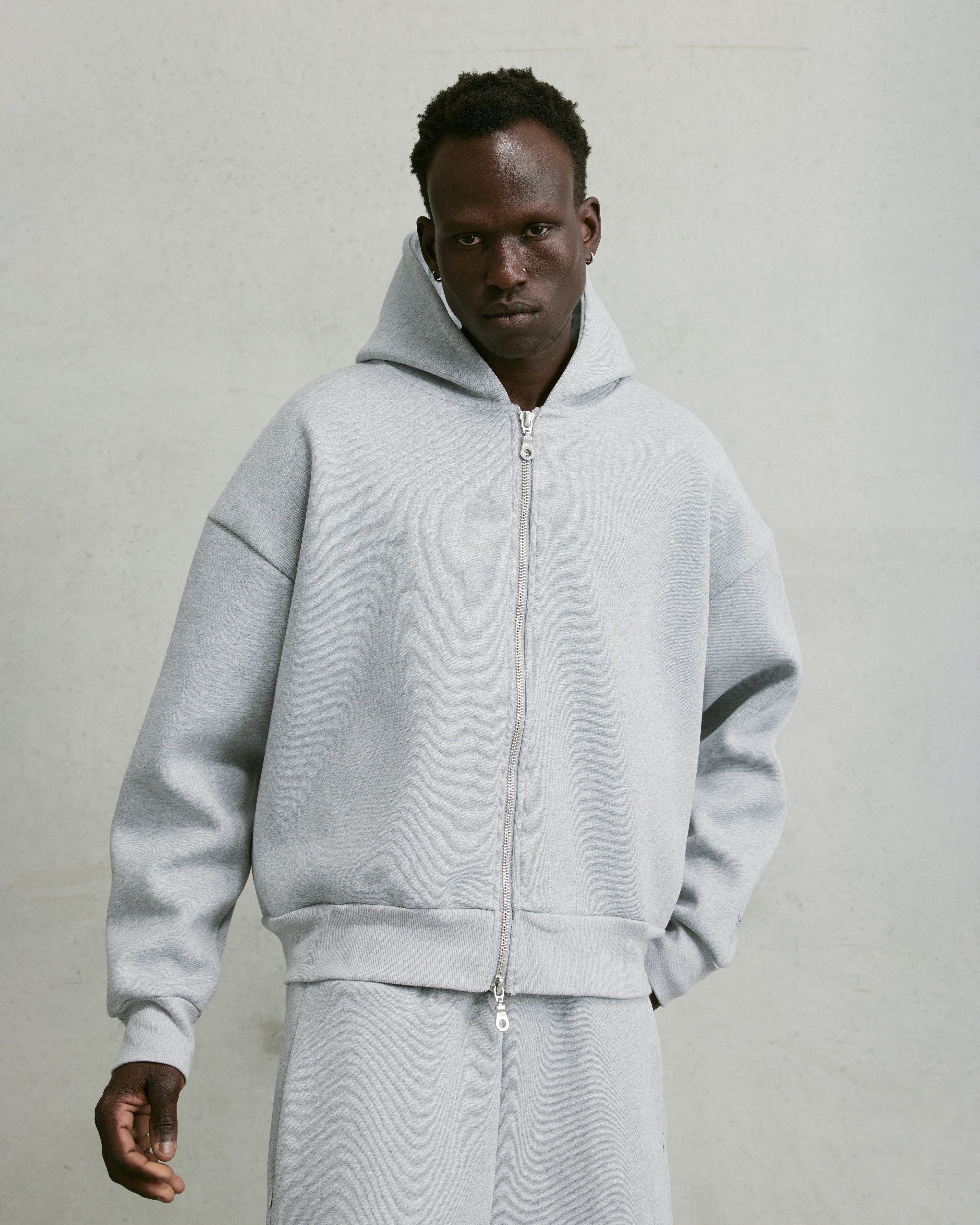 Nothing Zip Up Hoodie 2.0 | Asphalt Marle – YOUKNOW. CLOTHING