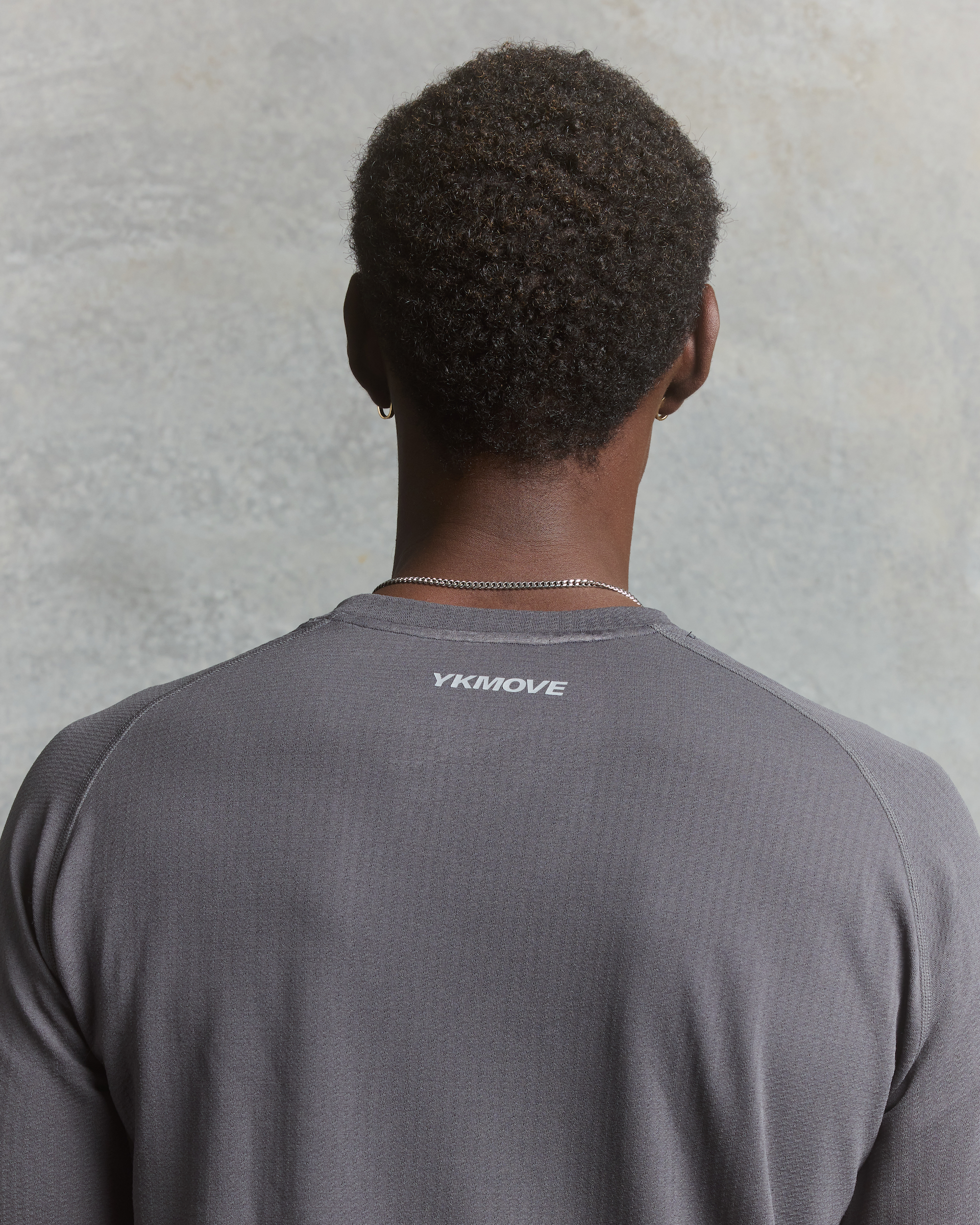 YK Move Fitted LS Tee | Charcoal-3