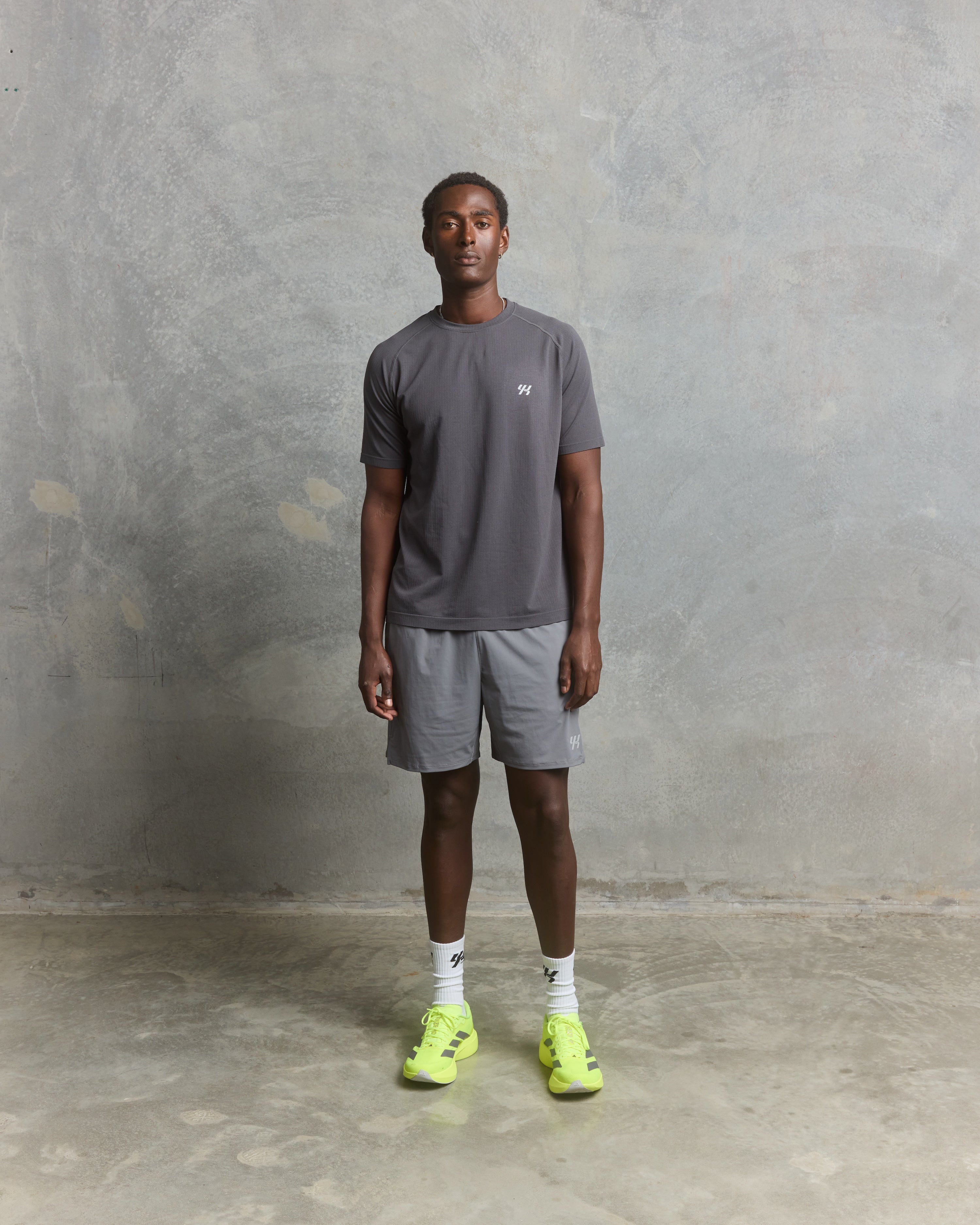 YK Move Fitted SS Tee | Charcoal-3