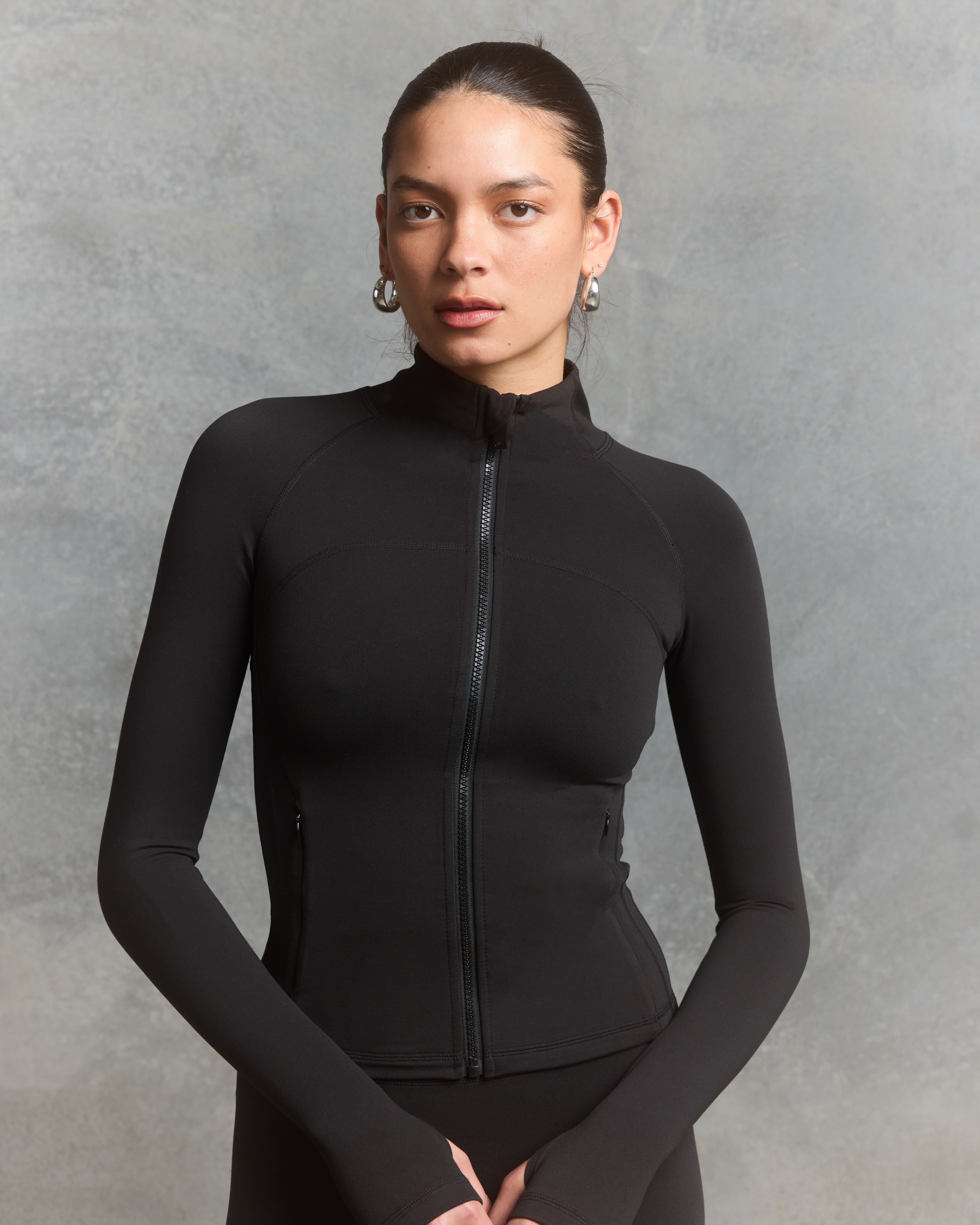 YK Move Sculpt Zip Jacket | Black