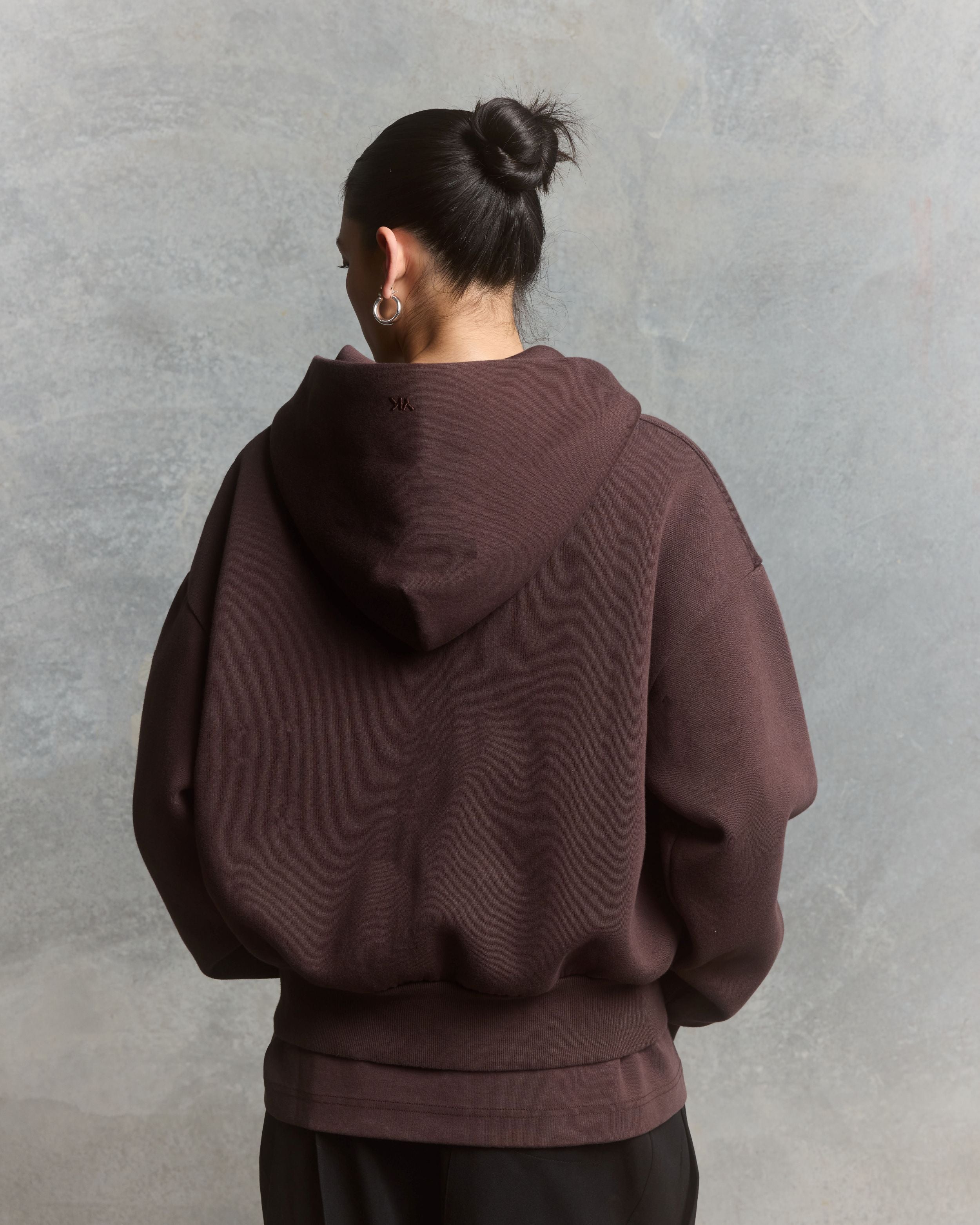 Nothing Form Zip-Up Hoodie | Coffee Bean-4