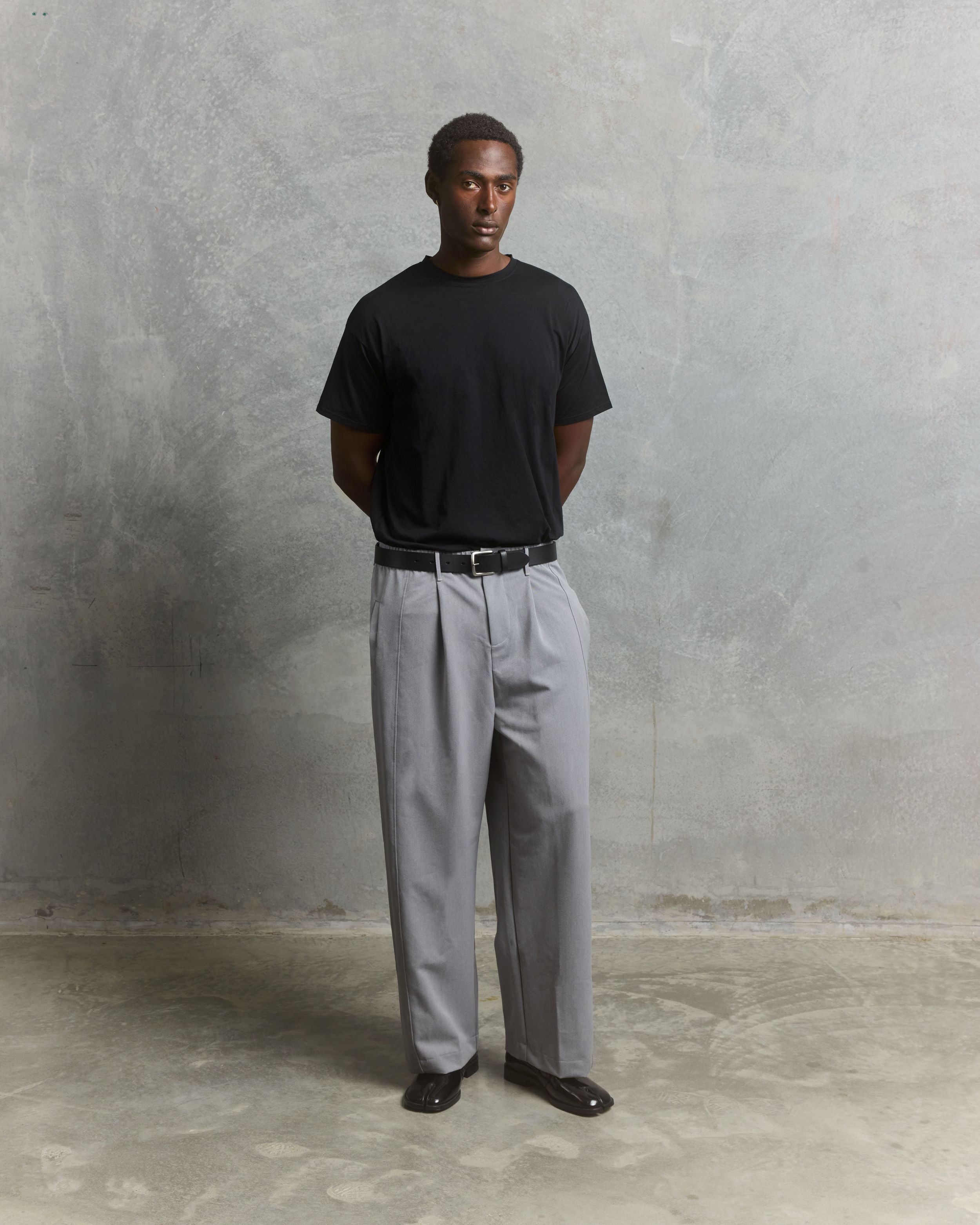 Nothing Draped Pleated Pants | Charcoal-2