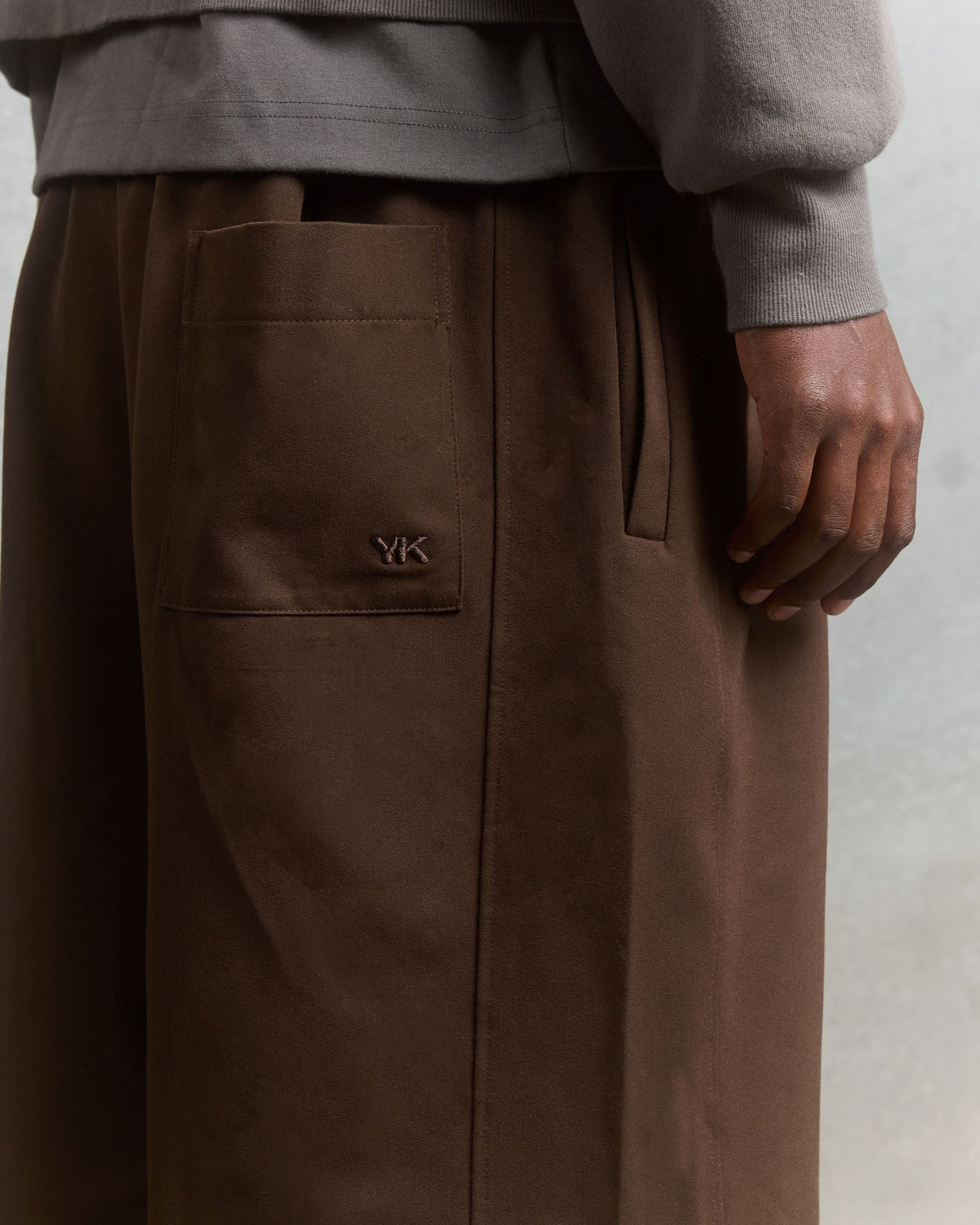 Nothing Draped Pleated Shorts | Brown-5