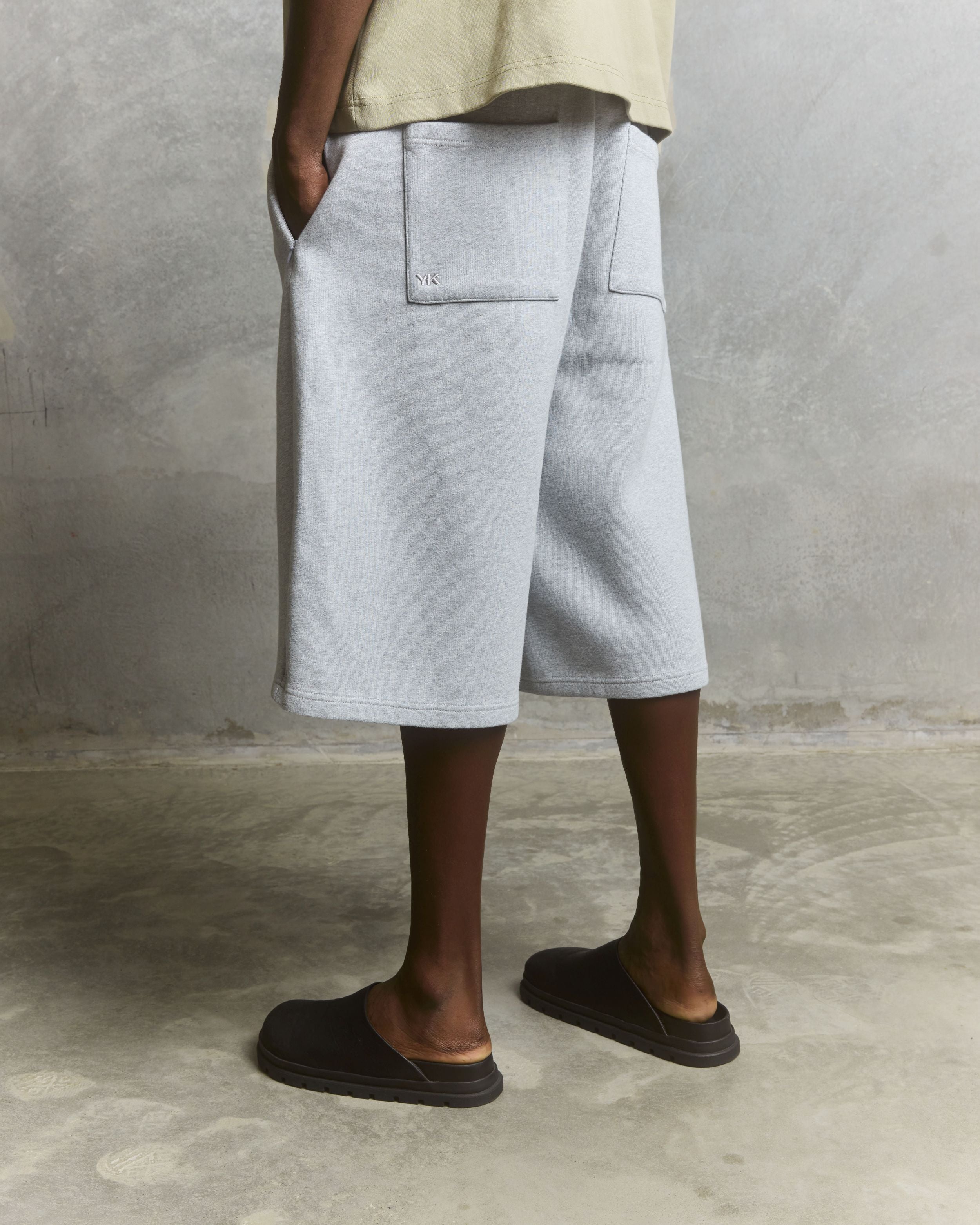 Nothing Form Longline Shorts | Grey Marle-4