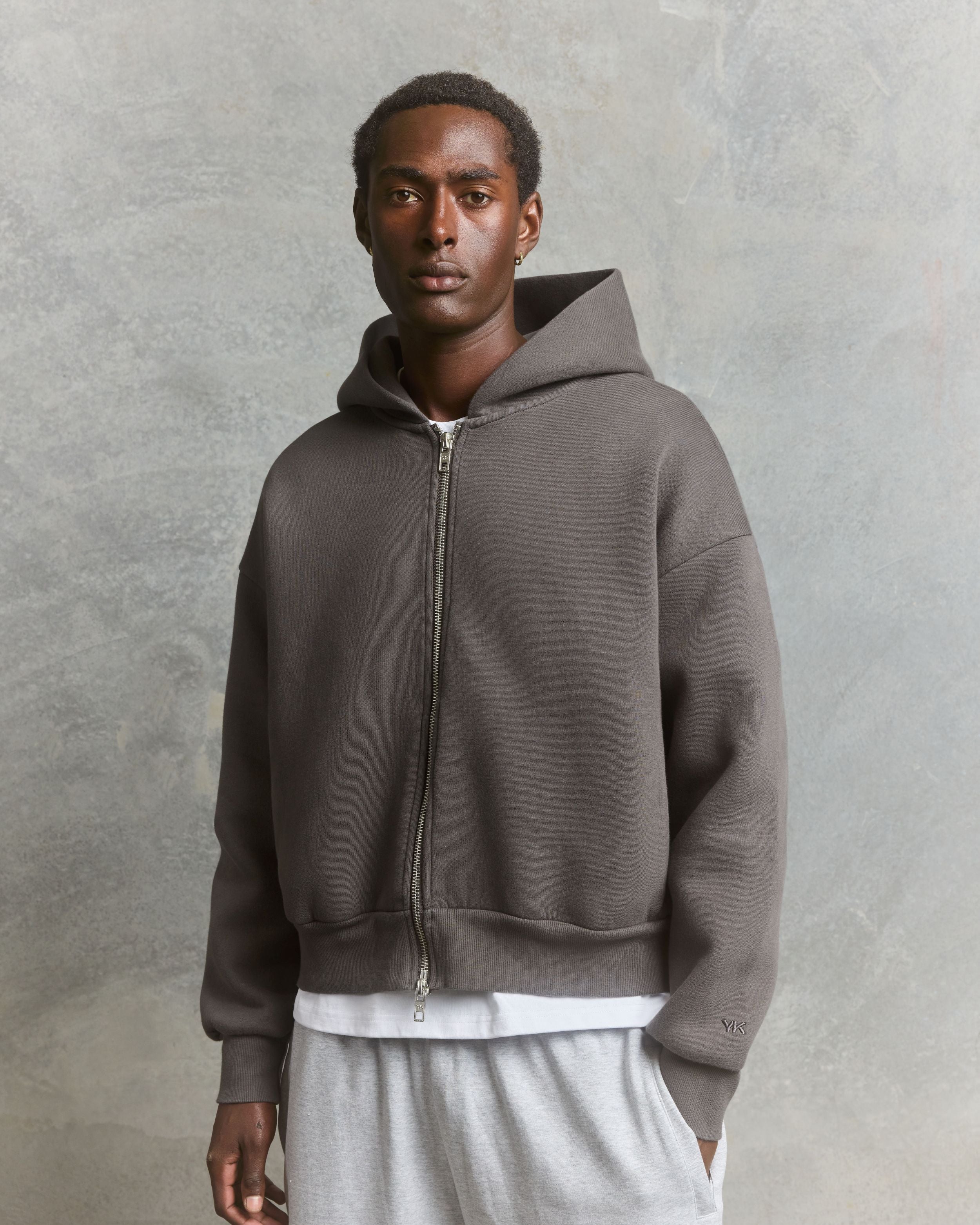 Nothing Form Zip-Up Hoodie | Shadow Grey-2