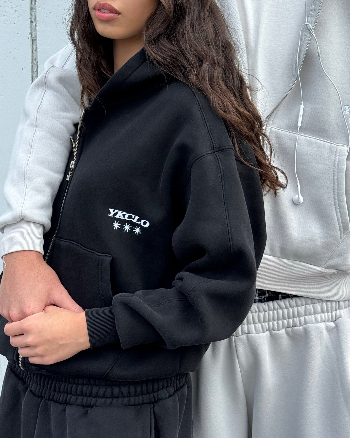 Panelled Zip Up Hoodie | Black – YOUKNOW. CLOTHING